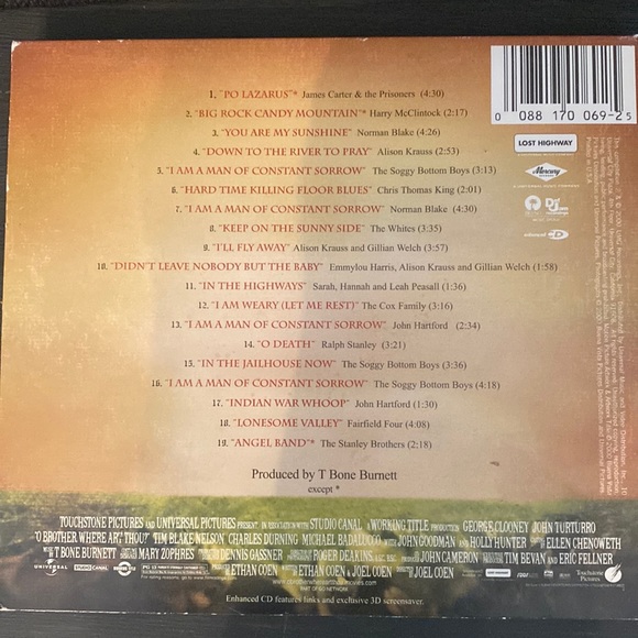 CD/Touchstone Pictures “O Brother Where Art Thou?” Soundtrack- used - Picture 3 of 5
